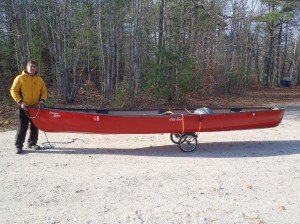 Wheeling our gear into Otter Pond #2