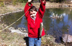Giovanni and his very first brookie ever!