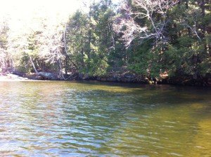 North Gorham Pond just below the falls