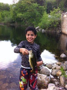 Christian's first largemouth bass ever!