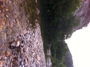 View of La Vis River upstream of Ganges in southern France