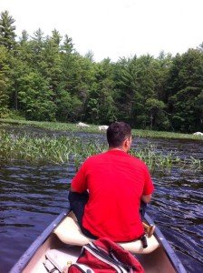 Joel focusing in his fishing