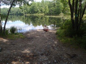 Rough access point to Pickerel Pond