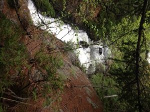One of the many spectacular water falls on Pierce Pond Stream