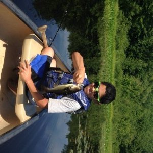 A proud fisherman with his catch