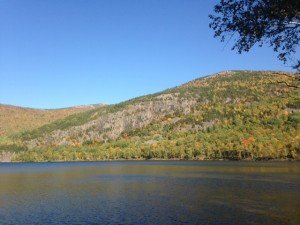 View of the eastern shoreline of Upper South Branch Pond