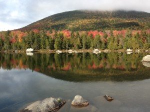 Sandy Stream Pond with a view of South Turner Mountain makes for a pretty picture!