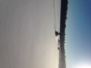 Lots of fishing activity on Dutton Pond to my right
