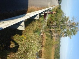 The access point along Route 202 is a challenge to get in and out of.