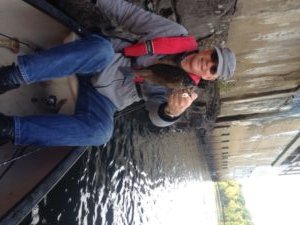 This smallmouth bass was by far the largest one we caught this morning.
