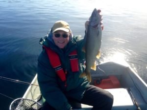 A typical-size togue for Sebago Lake. I'm not going home skunked!
